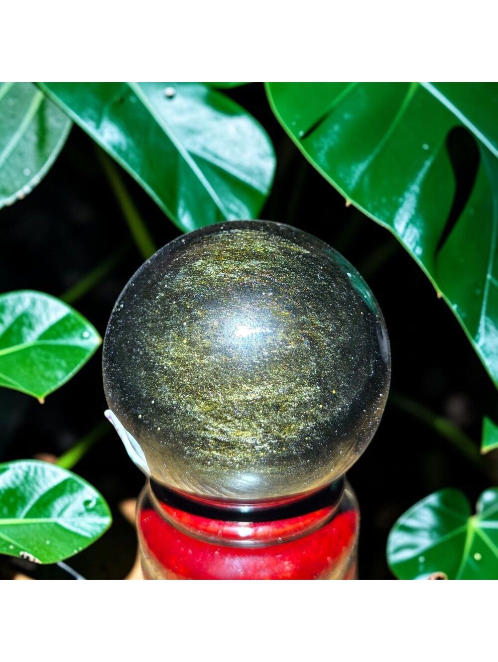 A121. Gold Sheen Obsidian 49mm Sphere Orb